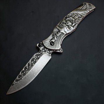 Складной туристический нож &laquo;Череп&raquo; s-86 &mdash; купить в BladeCore